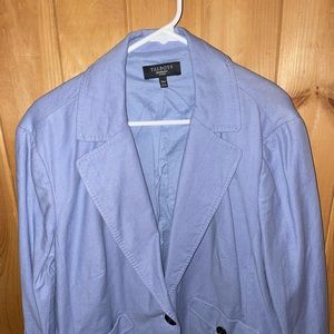 Talbots blue cotton suit jacket size 20w